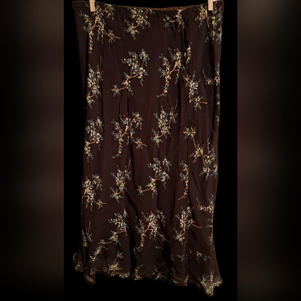 Salaam Boho Floral Print Skirt, S/M
